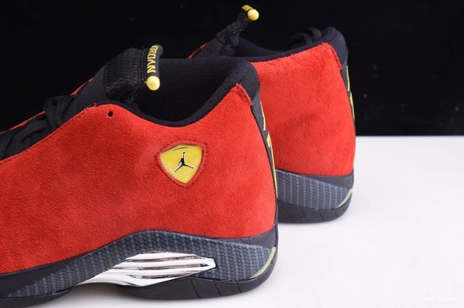 1st Kicks Air 654459-670 Retro Jordan 14 Red Challenge 0706